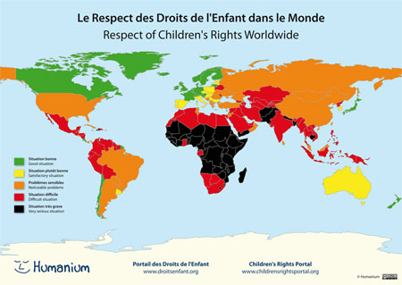 Carte Respect Droits Enfant Monde Small Humanium