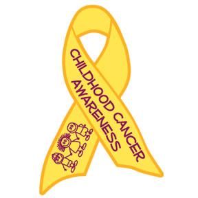 ChildCancerRibbonMagnet